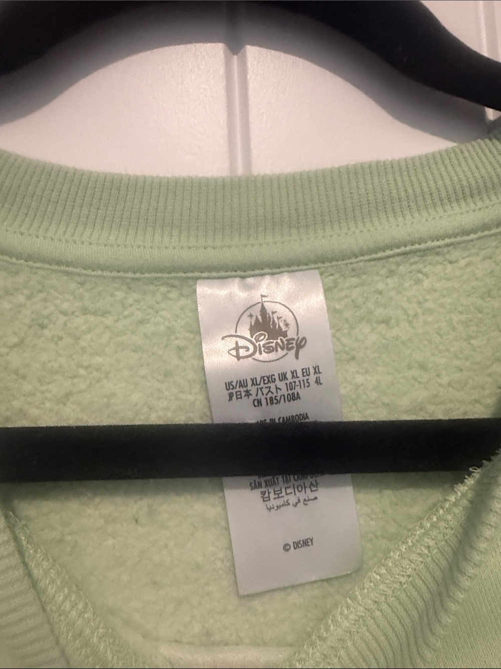 Disney Tiana Embossed Crewneck - Light Sage - Picture 2 of 3